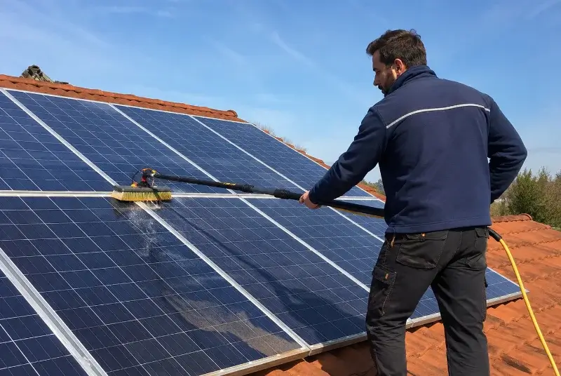 Nettoyage et entretien de panneaux solaires à Fenioux